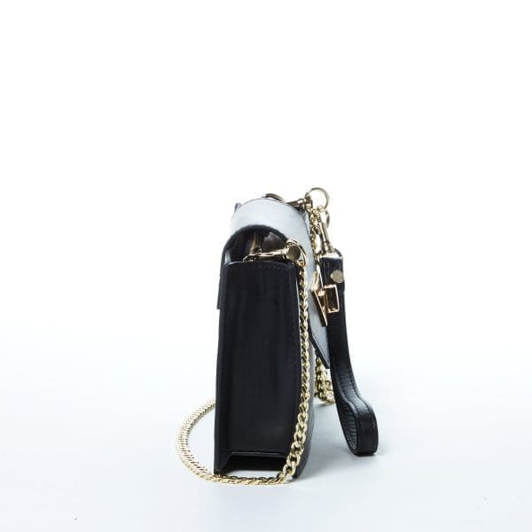 SUSU Mary Black Leather Crossbody Bag - Wristlet - Image 3