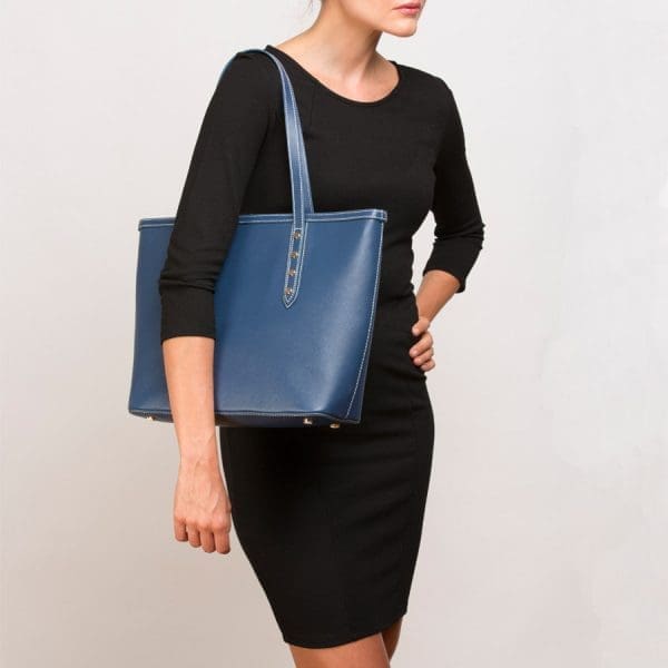 SUSU Blue Leather Shoulder Bag - Wonderful & Stylish - Image 5