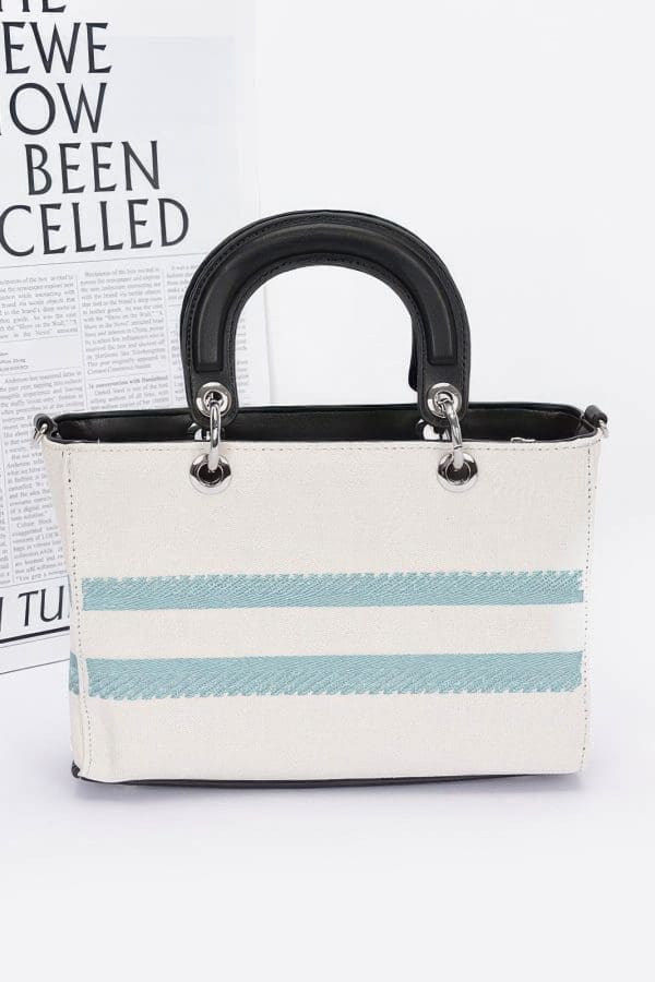 Beautiful Embroidery Tote Bag - Faux Leather - Image 6