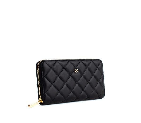 Gunas New York - Uptown Quilted - Black Zipper Wallet - Image 2