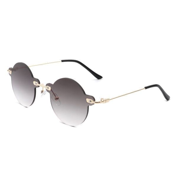 Cramilo Eyewear Crescent - Rimless Tinted Vintage Sunglasses