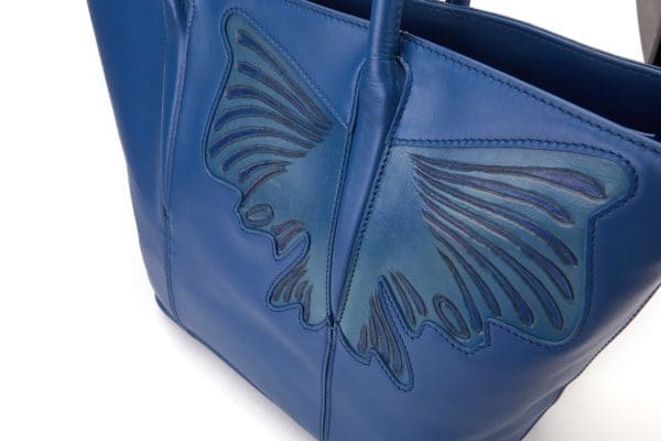 Bellorita - Butterfly Blue Top Handle Bag - Image 4