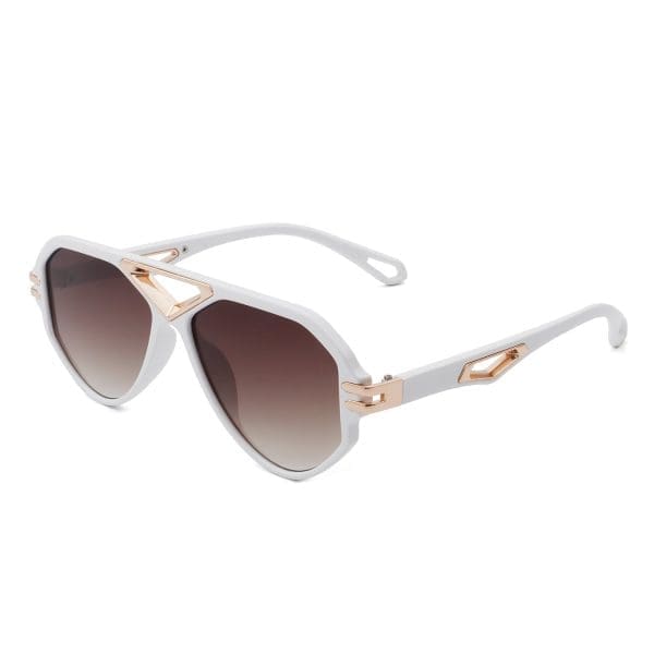 Cramilo Eyewear Unityth - Geometric Round Aviator Sunglasses - Image 10