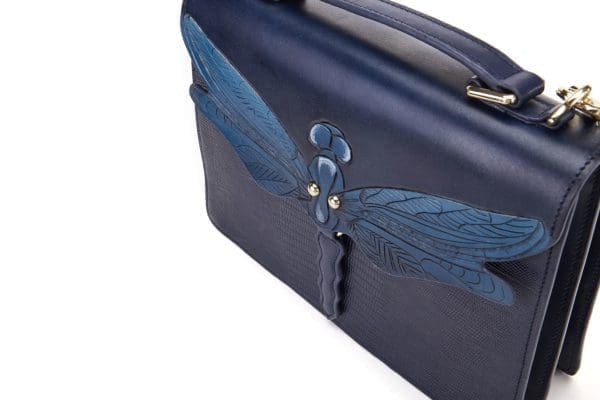 Bellorita - Dragonfly Blue Top Handle Bag - Image 4