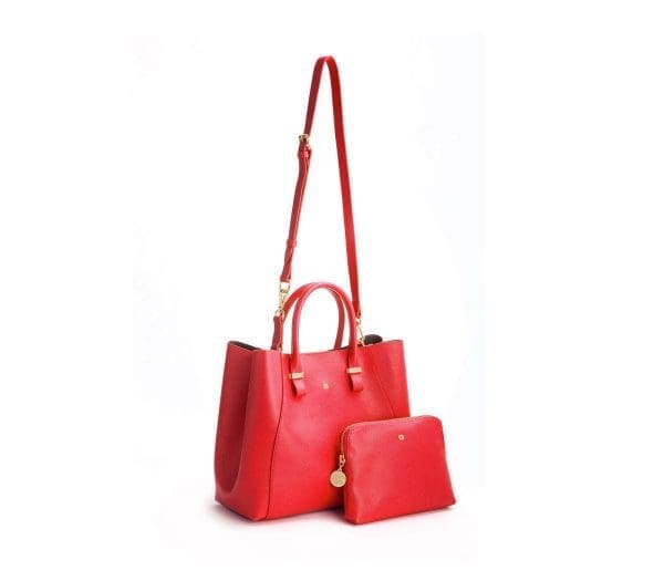 Gunas New York - Jane - Red Vegan Leather Satchel - Image 6