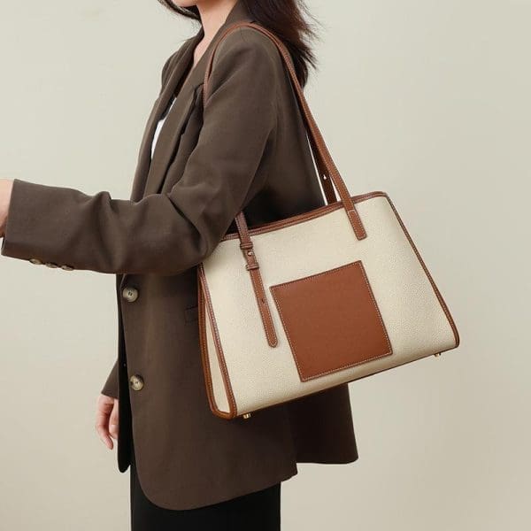 Shomico Large Leather Shoulder Bag - Gorgeous - Image 4