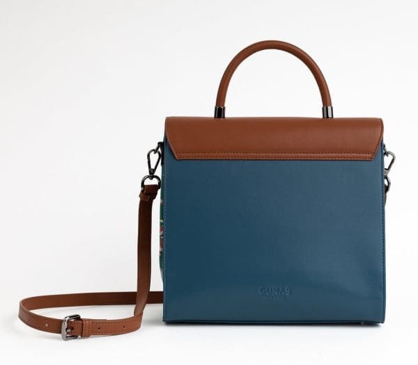 Gunas New York - Simone - Blue Vegan Leather Crossbody Bag - Image 3