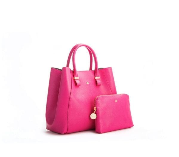 Gunas New York - Jane - Hot Pink Vegan Leather Shoulder Bag - Image 2