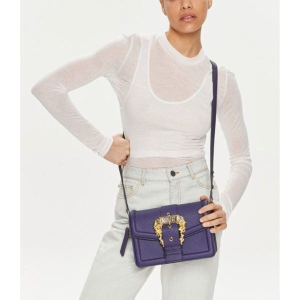 Versace Jeans Purple Baroque Shoulder Bag - Gorgeous - Image 2