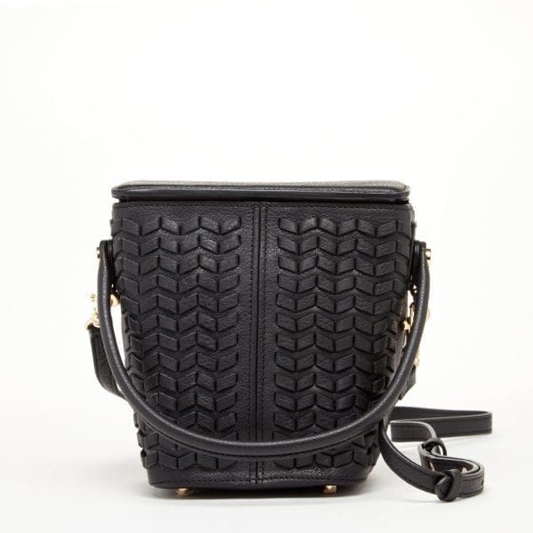 SUSU Anna Woven Black Leather Crossbody Bag - Wonderful - Image 5
