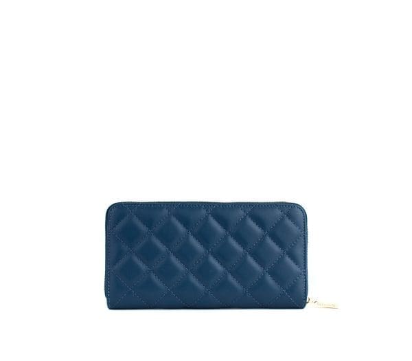 Gunas New York - Uptown Quilted - Navy Zipper Wallet - Image 3