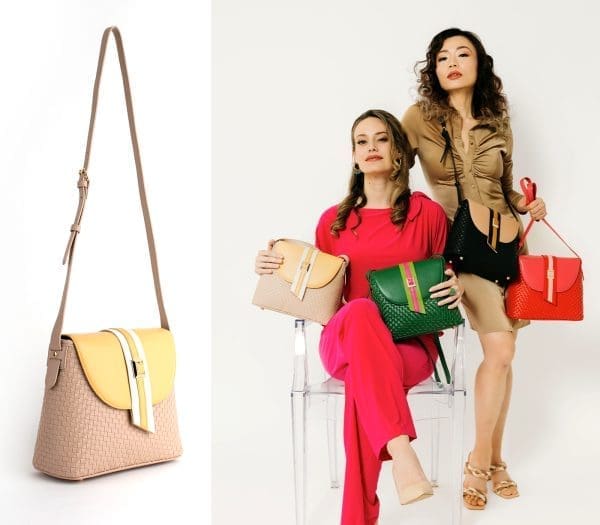 Gunas New York - Kate - Nude Vegan Basket Shoulder Bag - Image 6