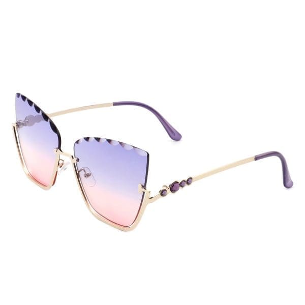 Cramilo Eyewear Starfire - Half Frame Cat Eye Sunglasses - Image 8
