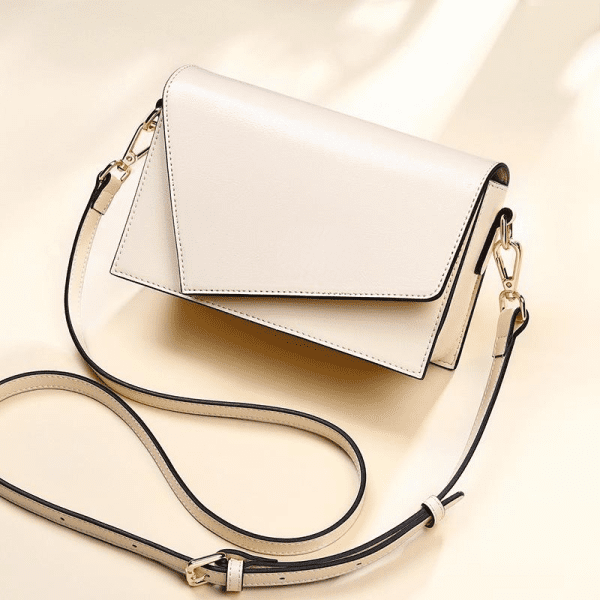 Shomico - Geometric Crossbody Bag - Genuine Leather - Image 6