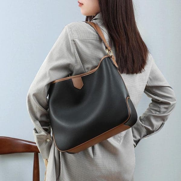 Shomico Shoulder Bag Large Capacity - Genuine Leather - Image 4