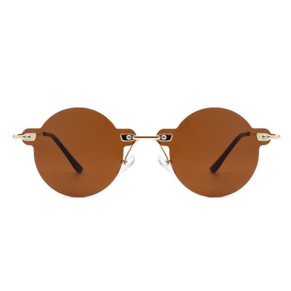 Cramilo Eyewear Crescent - Rimless Tinted Vintage Sunglasses - Image 6