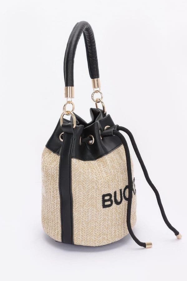 Awesome Faux Straw Bucket Bag - Must Have - Image 3