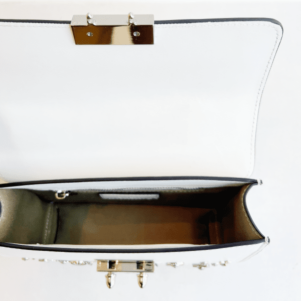 SUSU The Hollywood White Leather Crossbody Bag - Image 6