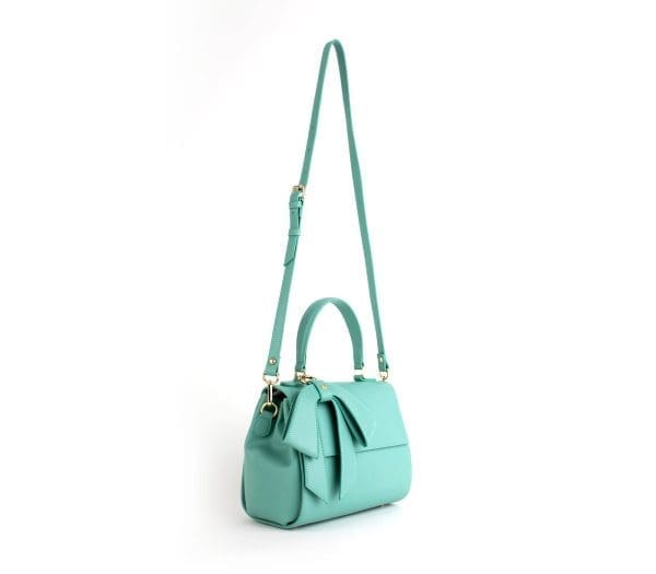 Gunas New York - Cottontail - Cyan Vegan Leather Crossbody Bag - Image 5