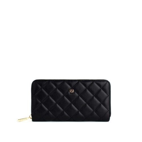 Gunas New York - Uptown Quilted - Black Zipper Wallet