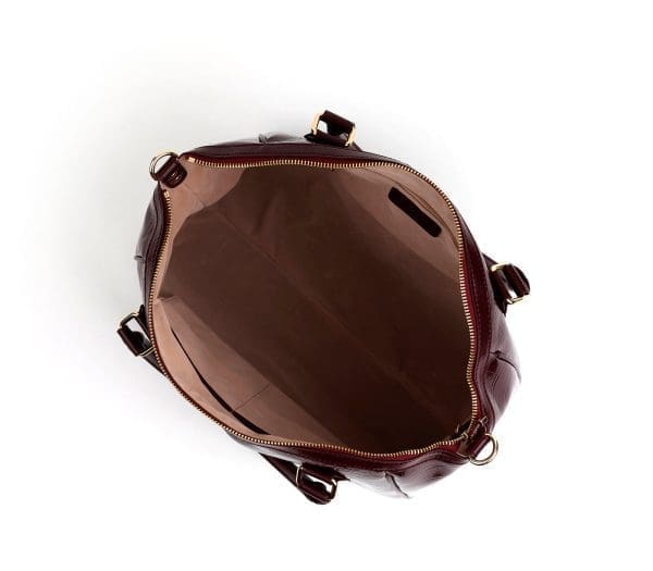 Gunas New York - Madison - Burgundy Top-Handle Bag - Image 4