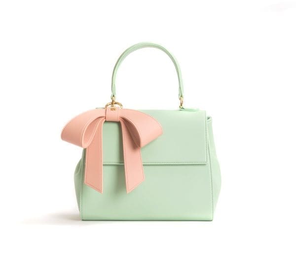 Gunas New York - Cottontail - Mint & Light Pink Vegan Leather Bag - Image 7