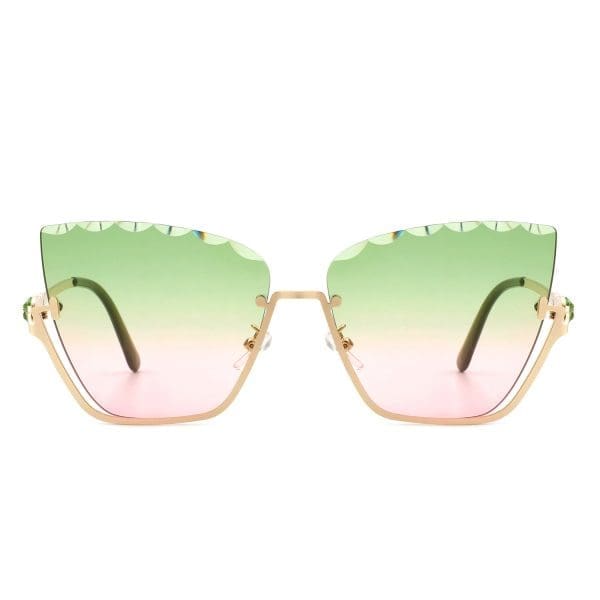 Cramilo Eyewear Starfire - Half Frame Cat Eye Sunglasses - Image 2