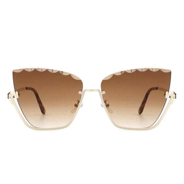 Cramilo Eyewear Starfire - Half Frame Cat Eye Sunglasses - Image 5