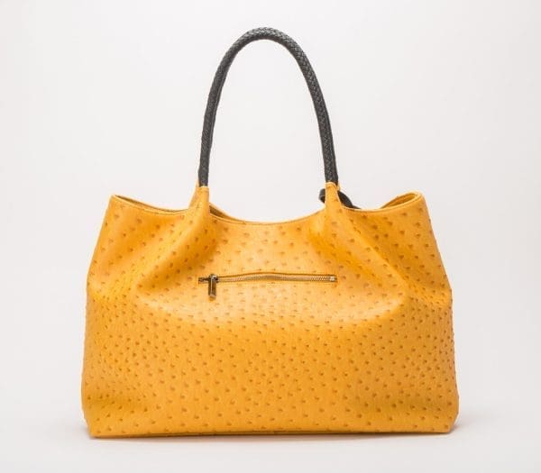 Gunas New York - Naomi - Yellow Vegan Leather Tote Bag - Image 2