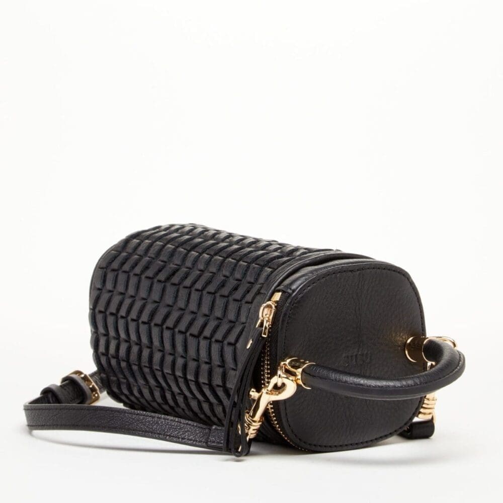 SUSU Elsa Small Black Leather Crossbody Bag - Bucket Design - Image 6