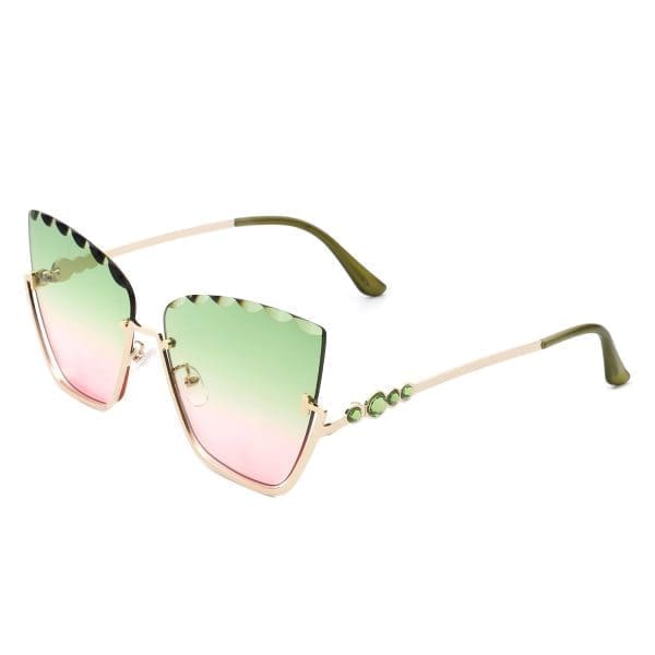 Cramilo Eyewear Starfire - Half Frame Cat Eye Sunglasses