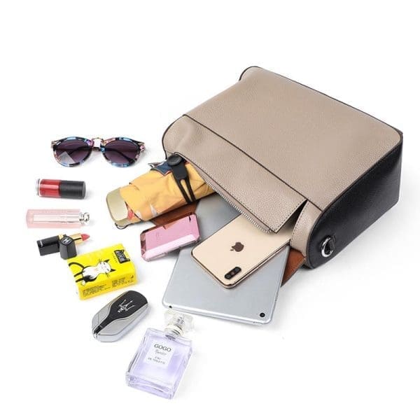 Shomico Genuine Leather Shoulder Bag - 2 Colors - Image 3