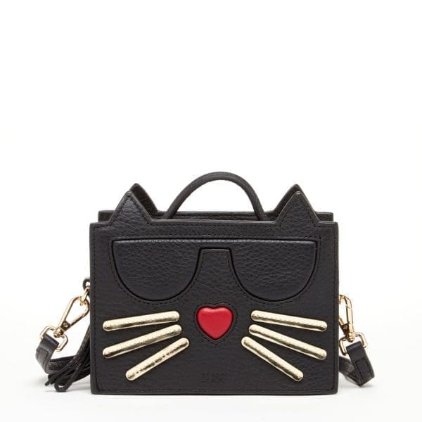 SUSU Cat Black Leather Crossbody Bag - Must Have