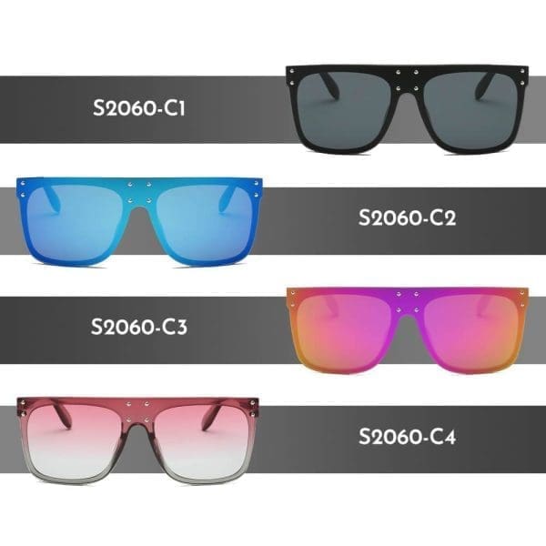 Cramilo Eyewear Akron - Flat Top Mirrored Sunglasses - Image 9
