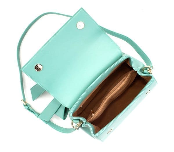 Gunas New York - Cottontail - Cyan Vegan Leather Crossbody Bag - Image 4