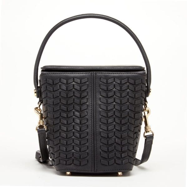SUSU Anna Woven Black Leather Crossbody Bag - Wonderful - Image 2