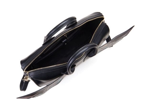 Bellorita - Wings Black Top Handle Bag - Image 9