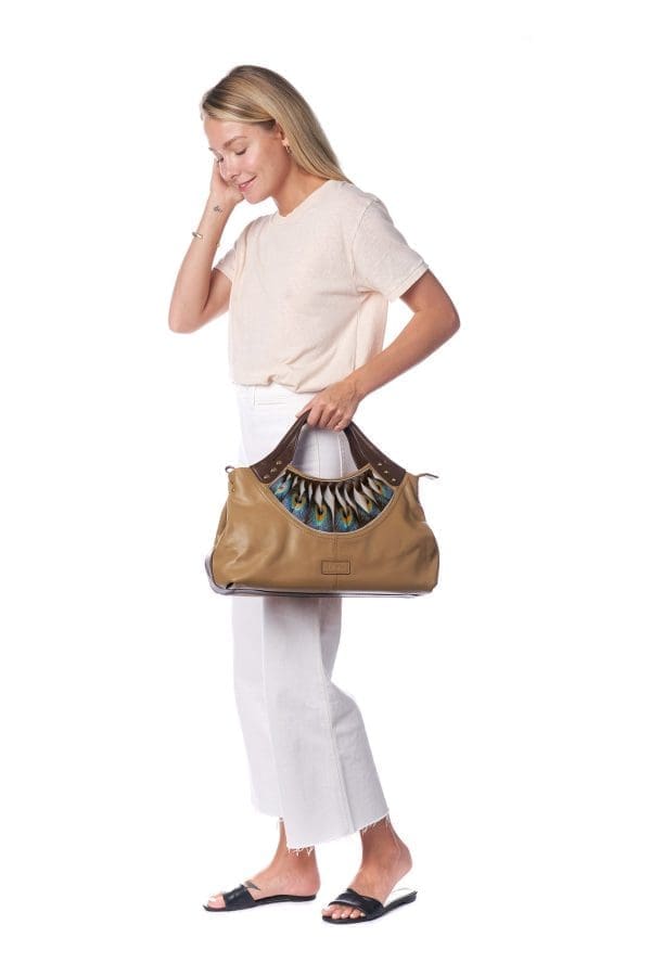 Bellorita - Feather Brown Top-Handle Bag - Image 3