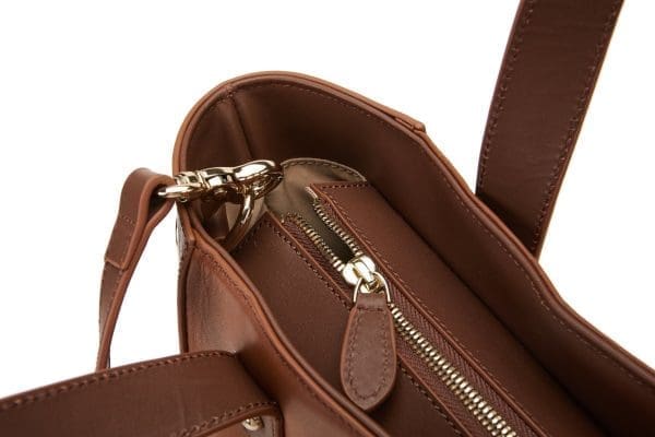 Bellorita - Carp Brown Top Handle Bag - Image 9