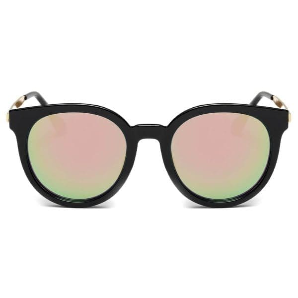 Cramilo Eyewear Findlay - Retro Mirrored Horned Rim Round Sunglasses - Image 6