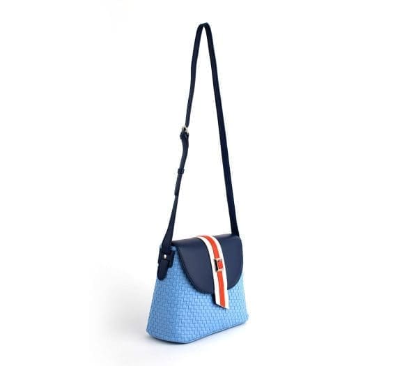 Gunas New York - Kate - Blue Vegan Bucket Bag - Image 5