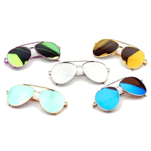 Cramilo Eyewear  Delan - Mirrored Oversized Aviator Sunglasses - Image 13