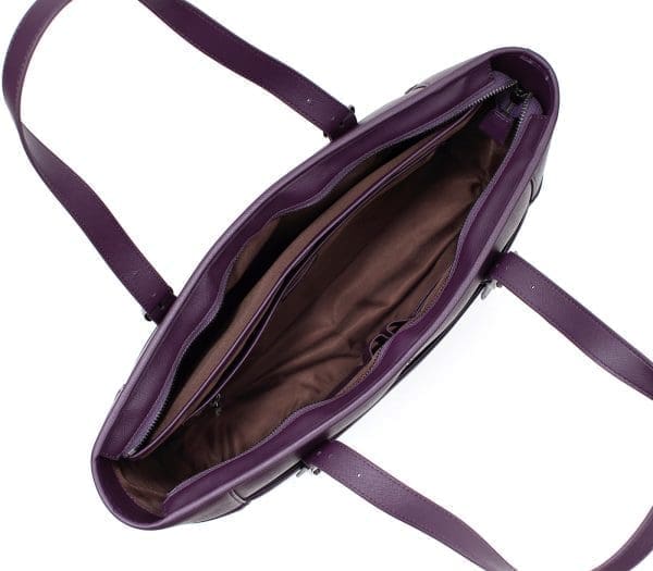 Gunas New York - Miley - Purple Vegan Leather Laptop Bag - Image 9
