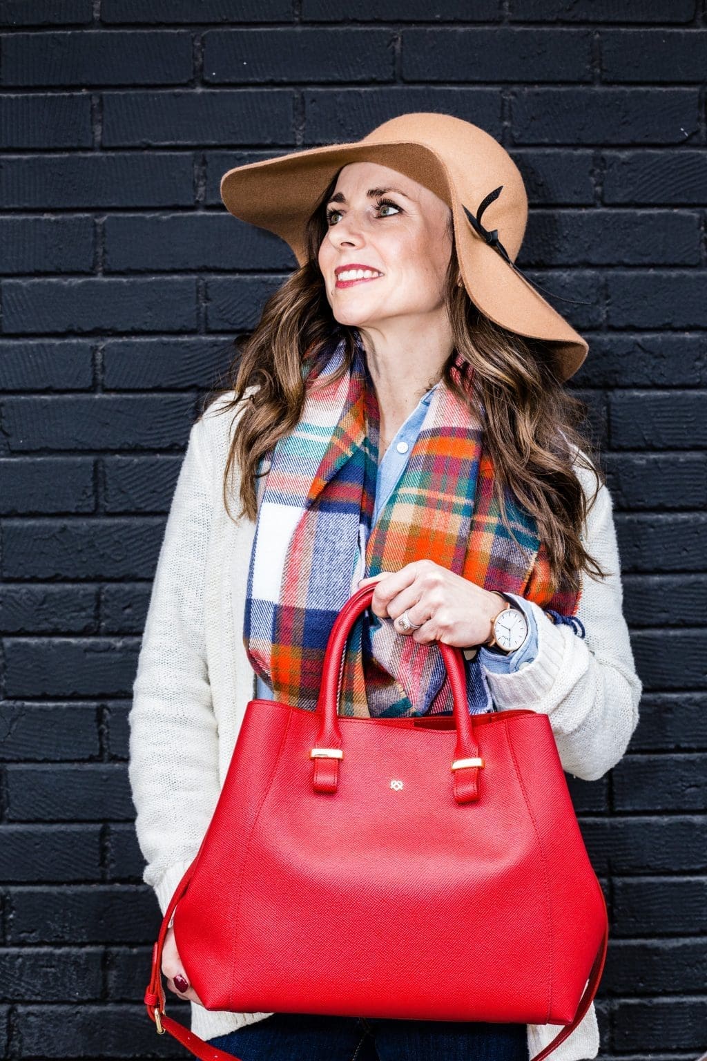 Gunas New York Jane Red Vegan Leather Satchel 3