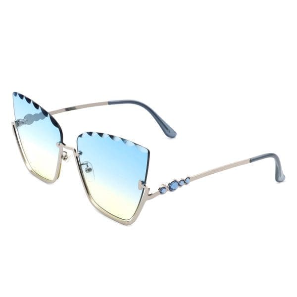 Cramilo Eyewear Starfire - Half Frame Cat Eye Sunglasses - Image 12