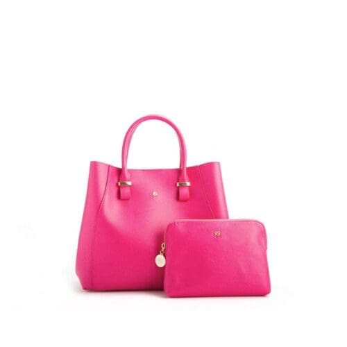 Gunas New York - Jane - Hot Pink Vegan Leather Shoulder Bag