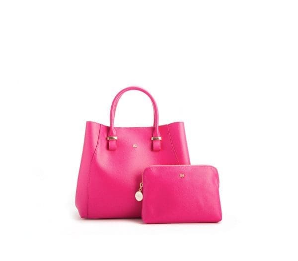 Gunas New York - Jane - Hot Pink Vegan Leather Shoulder Bag