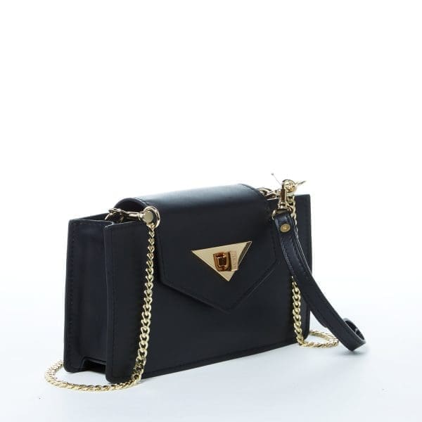 SUSU Mary Black Leather Crossbody Bag - Wristlet - Image 2