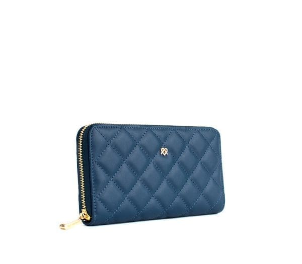 Gunas New York - Uptown Quilted - Navy Zipper Wallet - Image 2