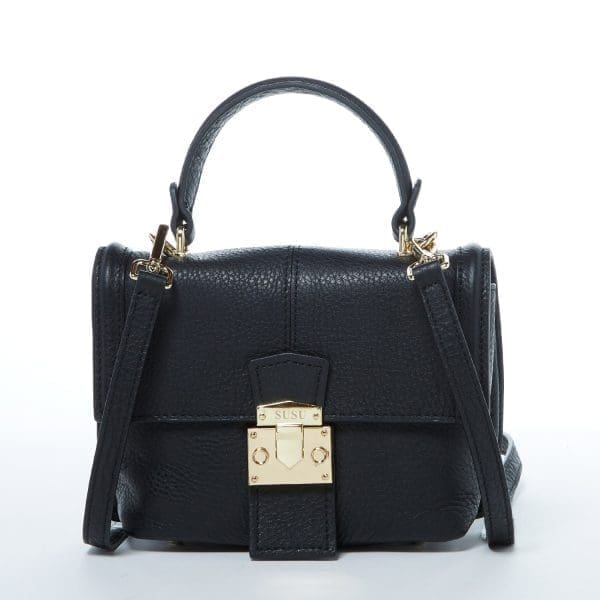 SUSU Linda Black Leather Backpack - Gorgeous Design